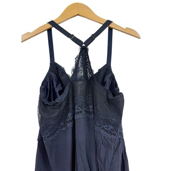 Bravissimo Navy Blue Baby Doll Style Tank Top Lace Detail Womens Size 38D - Picture 4 of 10